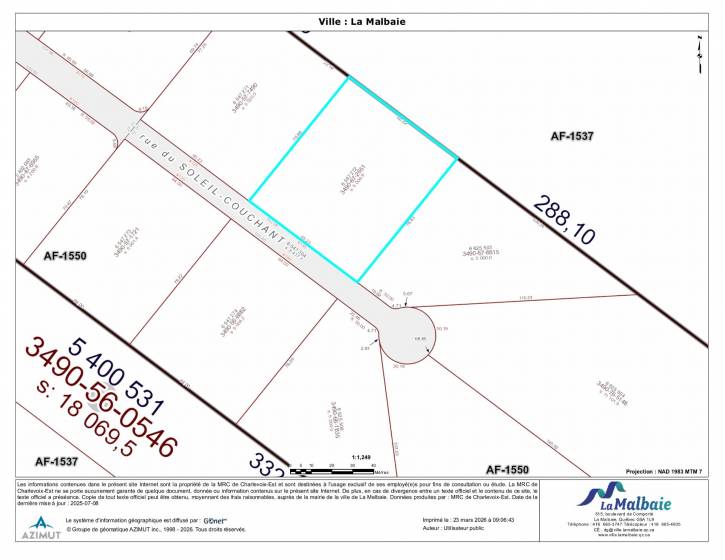 5 - Terrain et terre à vendre, La Malbaie (Code - mb422, Charlevoix)
