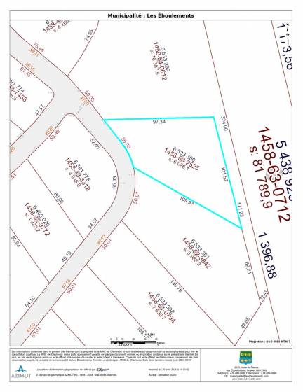 12 - Terrain et terre à vendre, Les Éboulements (Code - eb335, Charlevoix)