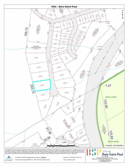 16 - Terrain et terre à vendre, Baie-Saint-Paul (Code - sp837, Charlevoix)