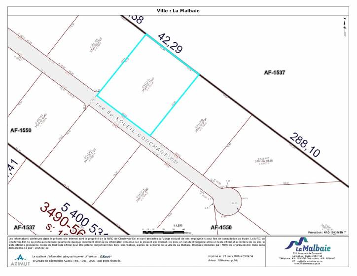 5 - Terrain et terre à vendre, La Malbaie (Code - mb423, Charlevoix)