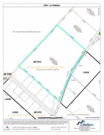 2 - Terrain et terre à vendre, La Malbaie (Code - mb417, Charlevoix)