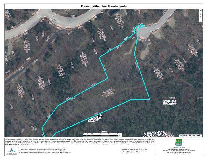 10 - Terrain et terre à vendre, Les Éboulements (Code - eb334, Charlevoix)