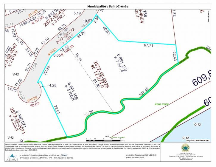 12 - Terrain et terre à vendre, Saint-Irénée (Code - si181, Charlevoix)