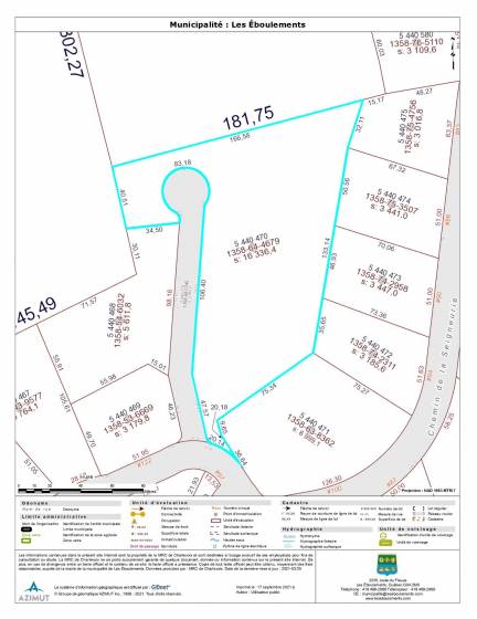 11 - Terrain et terre à vendre, Les Éboulements (Code - eb333, Charlevoix)