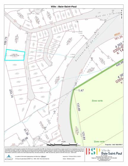 17 - Terrain et terre à vendre, Baie-Saint-Paul (Code - sp836, Charlevoix)