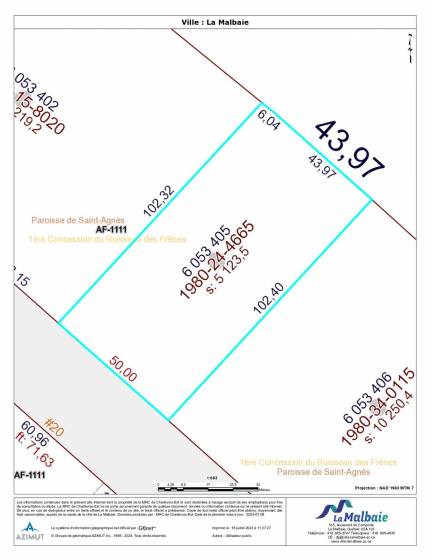 12 - Terrain et terre à vendre, La Malbaie (Code - mb414, Charlevoix)